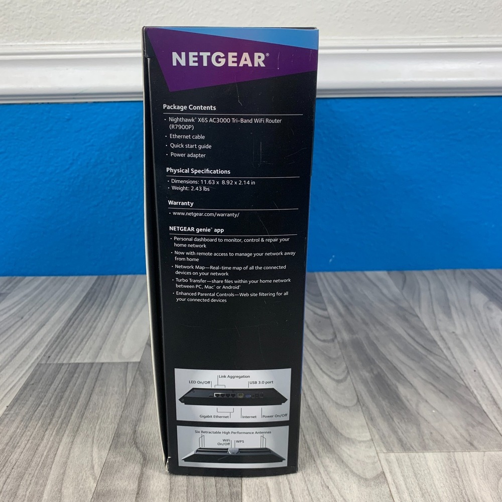 Netgear Nighthawk X6S AC3000 Tri-Band WiFi Router Model# R7900P NEW - Picture 7 of 8